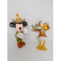 Figuras articuladas en plástico rígido de Mickey y Donald aventureros.