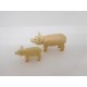 Figura pvc de cerdito y cría.
