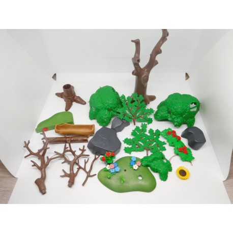 Arboles y arbustos de Playmobil . Lo que se ve en fotografía. Famobil.