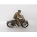 Figura soldado español España motorizado del ejercito de Tierra. Soldado con moto. Teixido años 50
