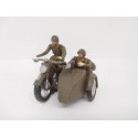 Figuras soldados españoles ejercito de Tierra, en moto y en sidecar. Teixido Años 50. Ref 1