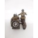 Figuras soldados españoles ejercito de Tierra, en moto y en sidecar. Teixido Años 50. Ref 1