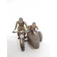 Figuras soldados españoles ejercito de Tierra, en moto y en sidecar. Teixido Años 50. Ref 1