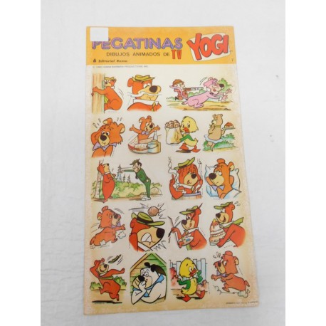 Pegatinas editorial Roma Hanna Barbera años 80. Oso Yogi. Número 7. Año 1985.