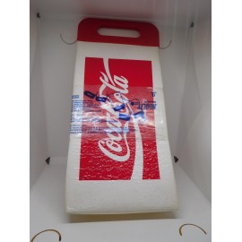 Bolsa para enfriar hasta 8h, con publicidad de Coca Cola antigua. Ideal para latas. Años 80.