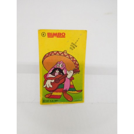 Cromo los disfraces del Chollo un dos tres de Bimbo. Año 1985. nº 4.