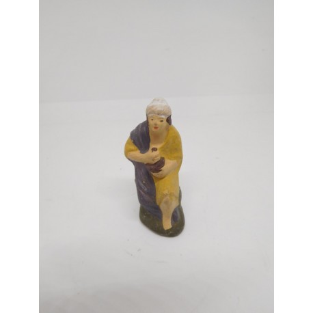 Figura Belén en barro. Cacharrería Murciana. Siglo XIX. Una joya.
