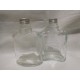 Antiguas botellas de brandy de Domecq tipo petaca con tapón metálico. Años 50.