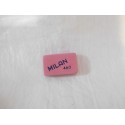 Goma de borrar pequeña años 70. Milan 460 rosa.  Sin usar.