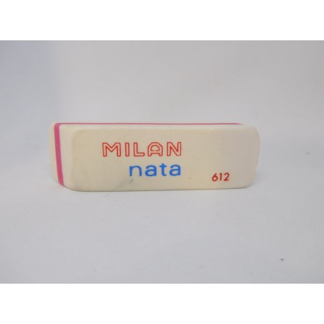 Goma de borrar pequeña años 70. Milan nata 612 linea rosa. Sin usar.
