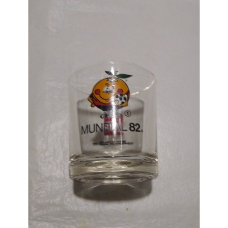 Vaso de Naranjito Mundial 82. Coca cola promicional.