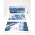 Colección de tres fotografías sobre el agua. Issey Miyake. Comentadas en inglés y francés