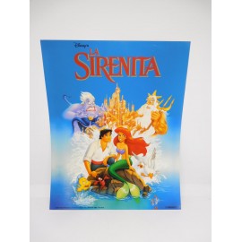 Bonita Lámina Poster para enmarcar original años 90. Ed. Beascoa. 1993. Disney. La Sirenita 2. 