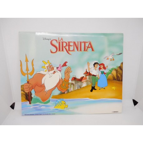 Bonita Lámina Poster para enmarcar original años 90. Ed. Beascoa. 1993. Disney. La Sirenita 4. 