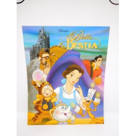 Bonita Lámina Poster para enmarcar original años 90. Ed. Beascoa. 1993. Disney. La Bella y la Bestia 3. 