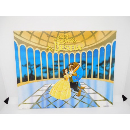 Bonita Lámina Poster para enmarcar original años 90. Ed. Beascoa. 1993. Disney. La Bella y la Bestia 5. 