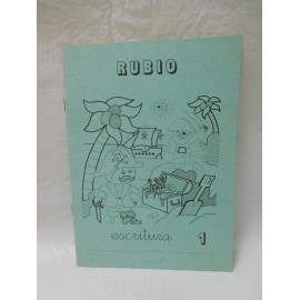 Cuaderno Rubio verde escritura nº 1. Nuevo. Años 80.