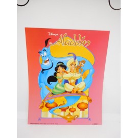 Bonita Lámina Poster para enmarcar original años 90. Ed. Beascoa. 1993. Disney. Aladdin 1. 