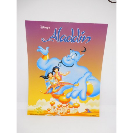 Bonita Lámina Poster para enmarcar original años 90. Ed. Beascoa. 1993. Disney. Aladdin 3.