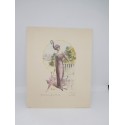 Bonita Lámina para enmarcar de vestidos años 20. Art Deco. Art Novo. Il Grifo. Milano.