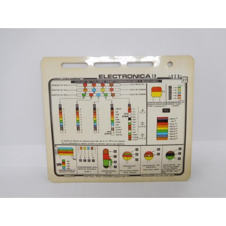 Ficha chuleta años 70-80 de electrónica. Temas bzb.