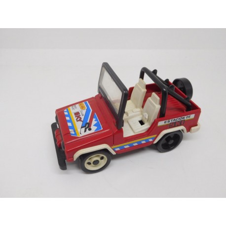 Coche de Plástico a Escala Miniatura. Club Sky Estación de Ski Mont Blanc. Guisval. Años 80.