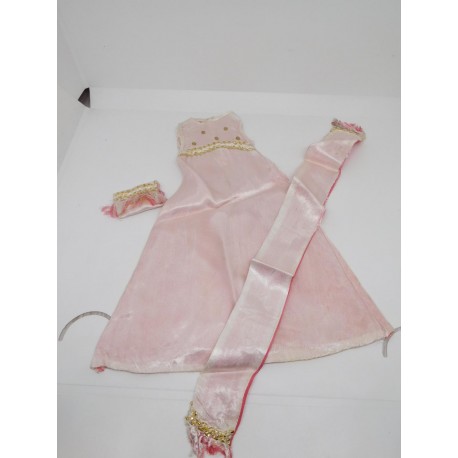 Vestido conjunto Puesta de Largo de Nancy con estola y bolso. Original años 70