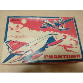 Avión Caza Phantom II de Sanchis. Funcionando y con caja. Cabledirigido. Primera versión.
