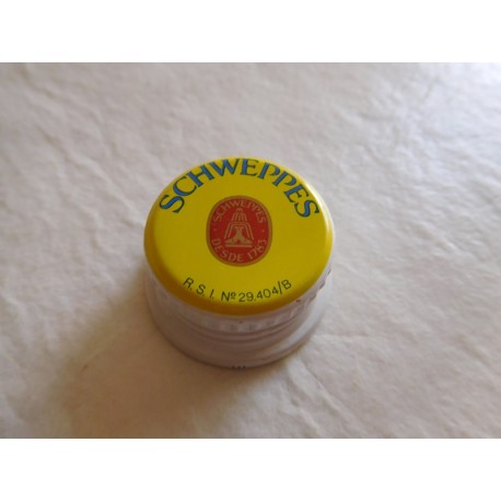 Antigua chapa tapón Schweppes limón marzo 1989 mar 89. 2 litros. Años 80