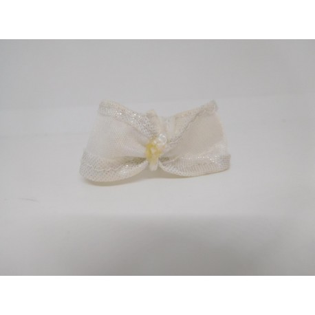 Complemento Barbie top corpiño blanco y plata. Original
