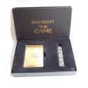 Curiosa y original baraja de cartas y dados en dorado y negro obsequio de Davidoff