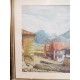 Pintura al oleo de escena rural con hórreo. Desconozco fecha. Se entrega con marco original.