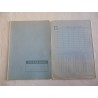 Dos cuadernos antiguos de dos rayas. Por detrás tiene tabla multiplicar. Años 70.