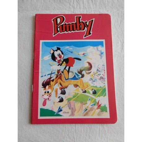 Cuaderno de colegio con portada de Pumby. Valenciana editorial. Años 70.