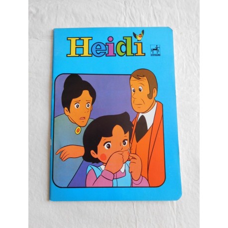 Cuaderno años 70. Centauri de Heidi.  Con horario y tabla de multiplicar.