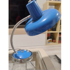 Lampara de diseño tipo flexo en azul galáctico años 60