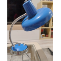 Lampara de diseño tipo flexo en azul galáctico años 60