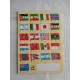 Cuaderno antiguos de dos rayas con banderas de países. Años 70.