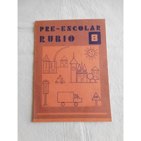 Cartilla cuaderno pre escolar Rubio. Número 8. Años 70