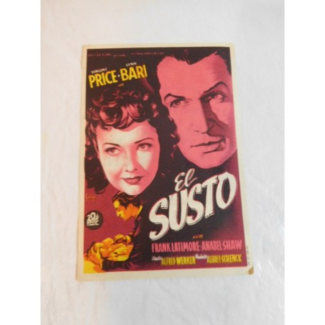 Programa de cine. El Susto. Publicidad Cinema Coca.